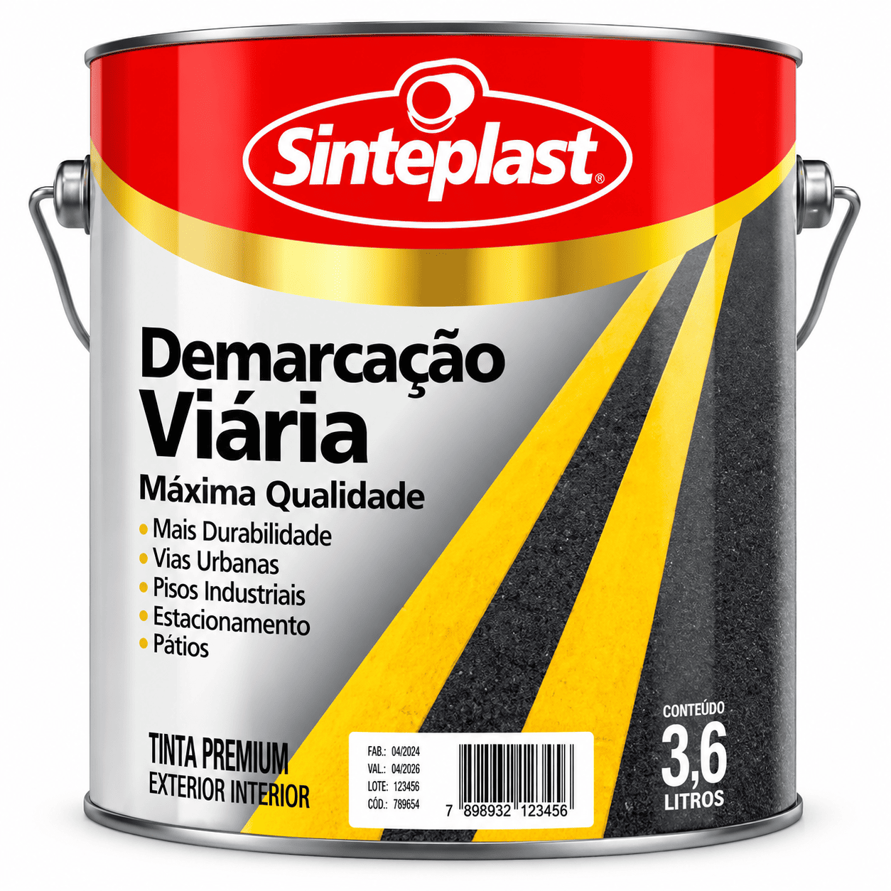 DEMARCACAO VIARIA ACRILICA VERMELHO3,6 L